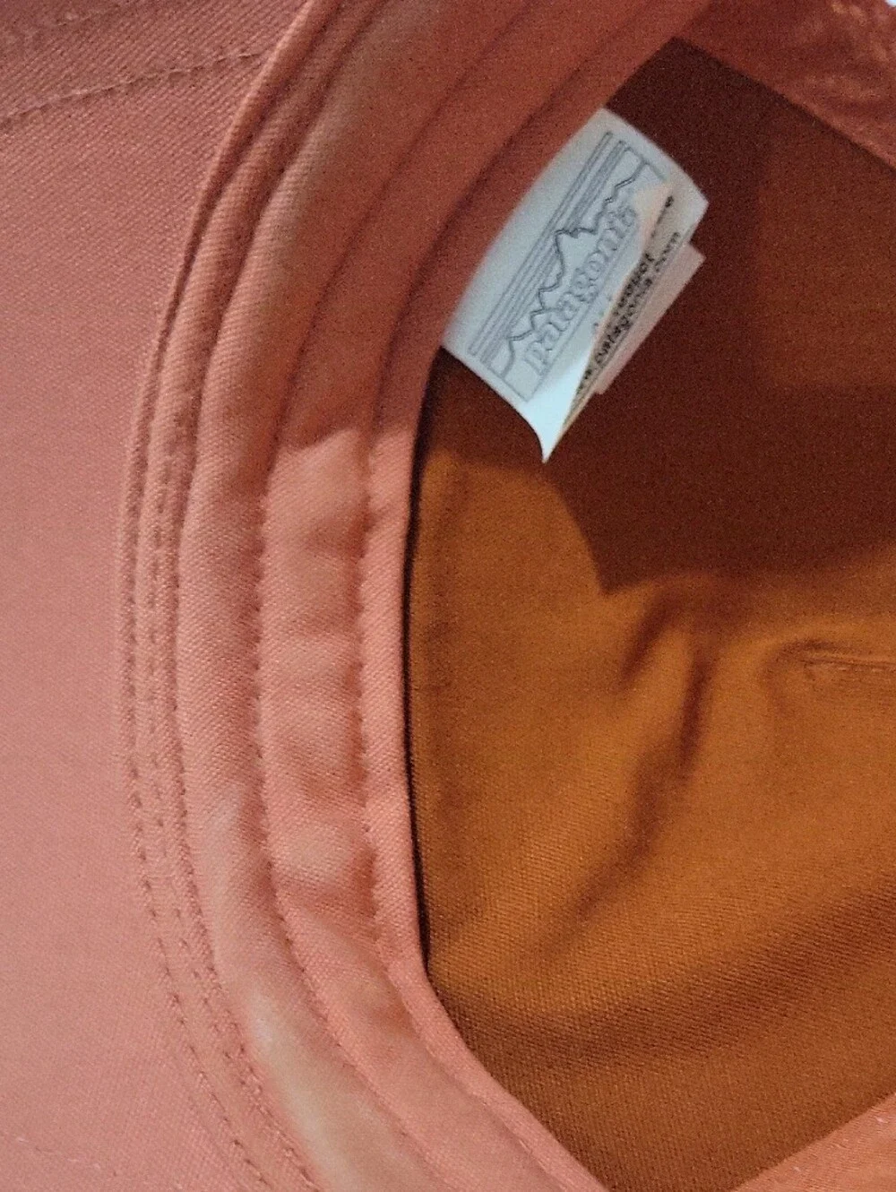 Patagonia White and Coral Embroidered Logo Trucker Hat